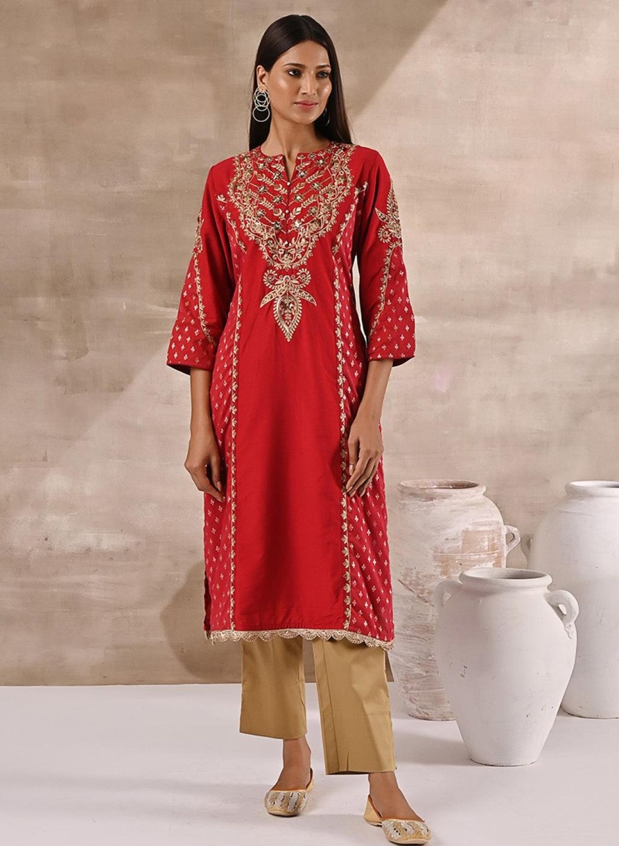 Buy Nayam By Lakshita Embroidered Kurti - Kurtis for Women 21669466 | Myntra